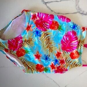 Floral pineapple design one piece